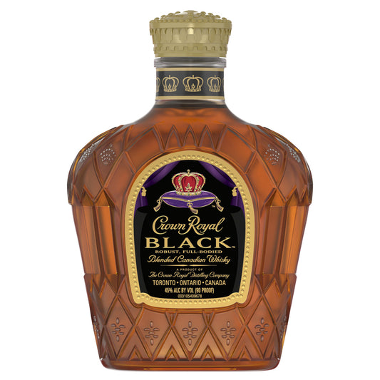 Crown Royal Black 90 Proof Blended Canadian Whisky Bottle