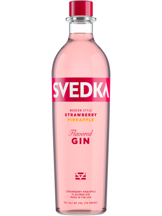 Svedka Strawberry Pineapple Modern Style Gin Bottle