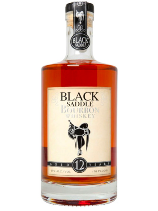 Black Saddle Bourbon Whiskey Bottle