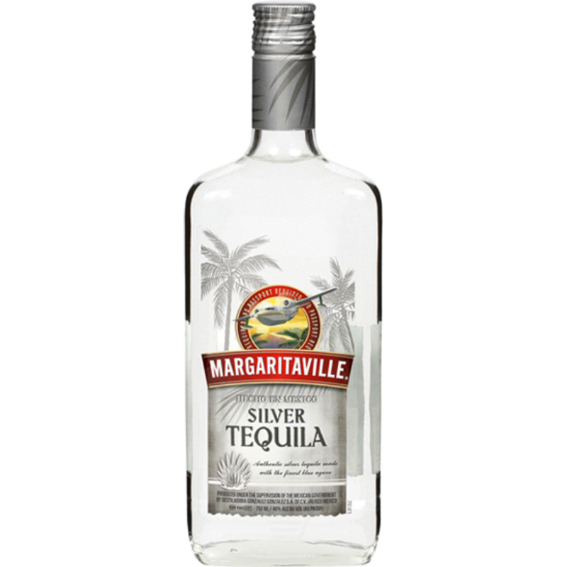 Margaritaville 80 Proof Silver Tequila Bottle