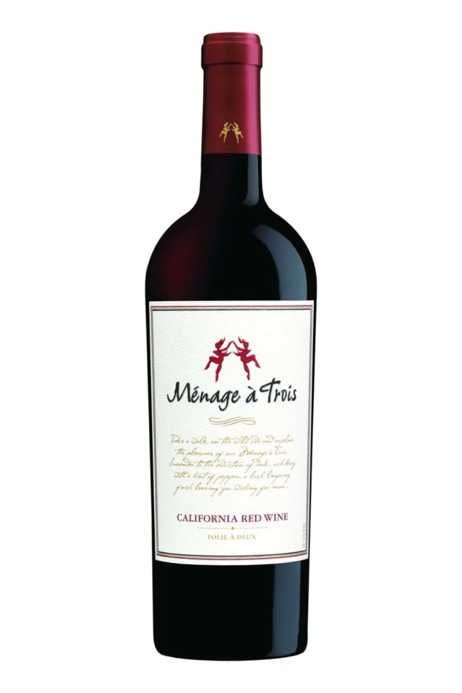 Ménage à Trois Wines Red Blend Wine Bottle California