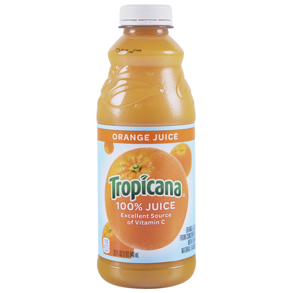 Tropicana 100% Orange Juice Bottle