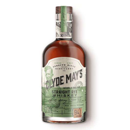 Clyde May's 94 Proof Straight Rye Whiskey Bottle