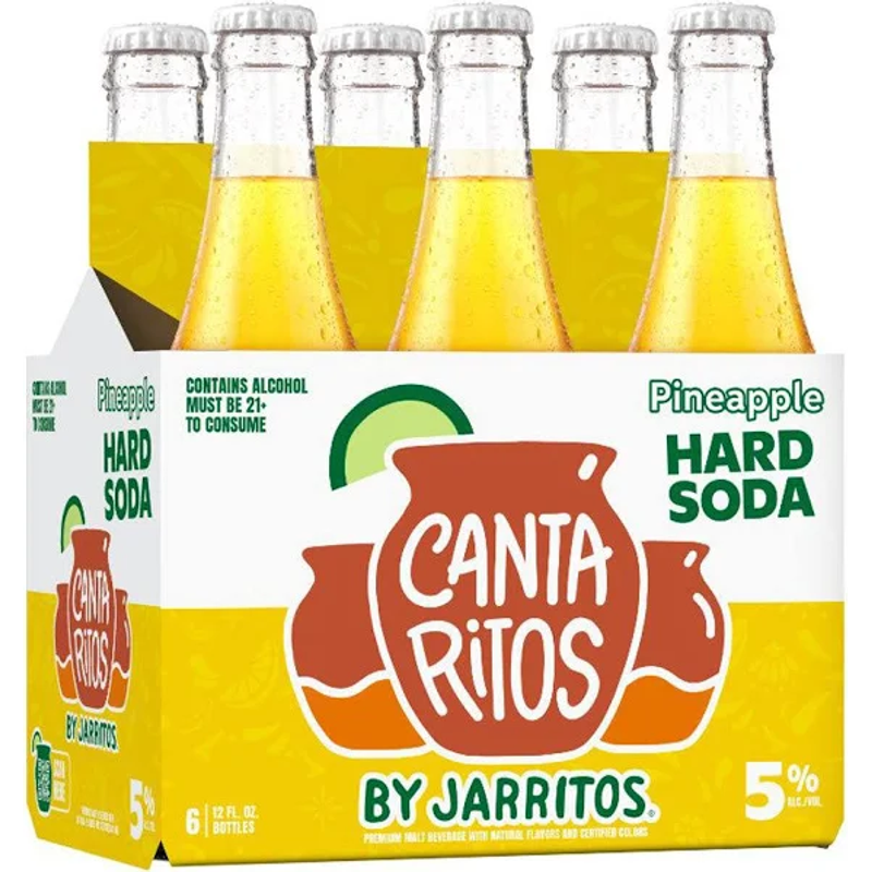 Jarritos Pineapple Cantaritos Hard Soda Bottle