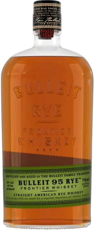 Bulleit 95 Rye 90 Proof Frontier Whiskey Bottle