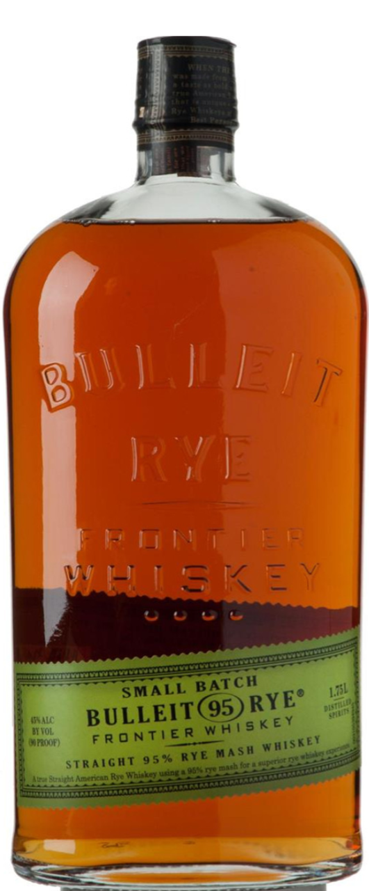 Bulleit 95 Rye 90 Proof Frintier Whiskey Bottle