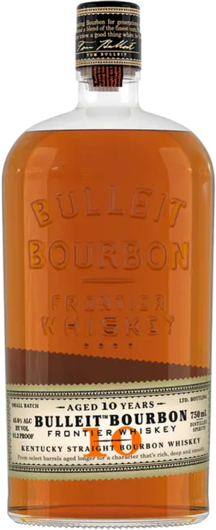 Bulleit  91.2 Proof 10 Year Old Kentucky Straight Bourbon Whiskey Bottle