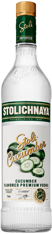 Stolichnaya Stoli Cucumber Vodka Bottle