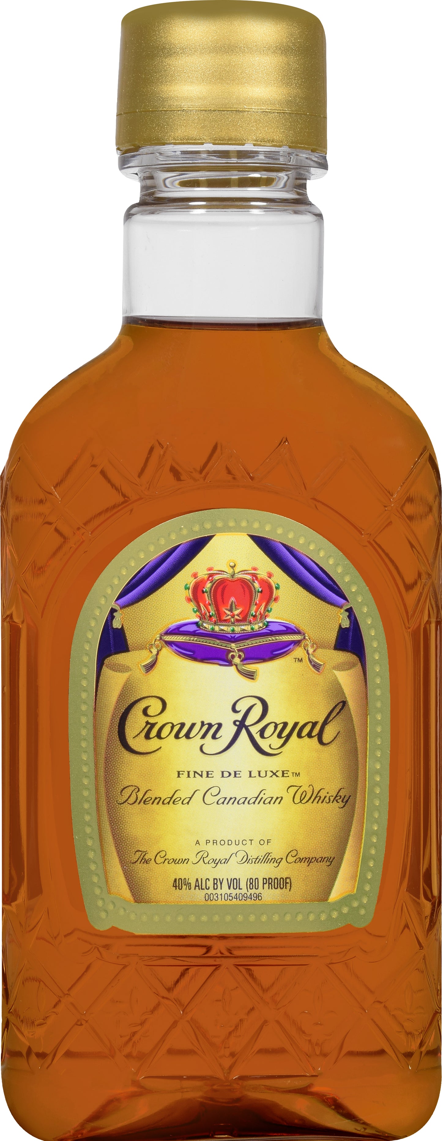 Crown Royal 80 Proof Fine De Luxe Blended Canadian Whisky Bottle