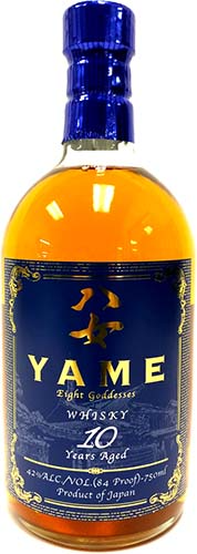 Yame Eight Goddesses 84 Proof 10 Years Aged Whisky Bottle