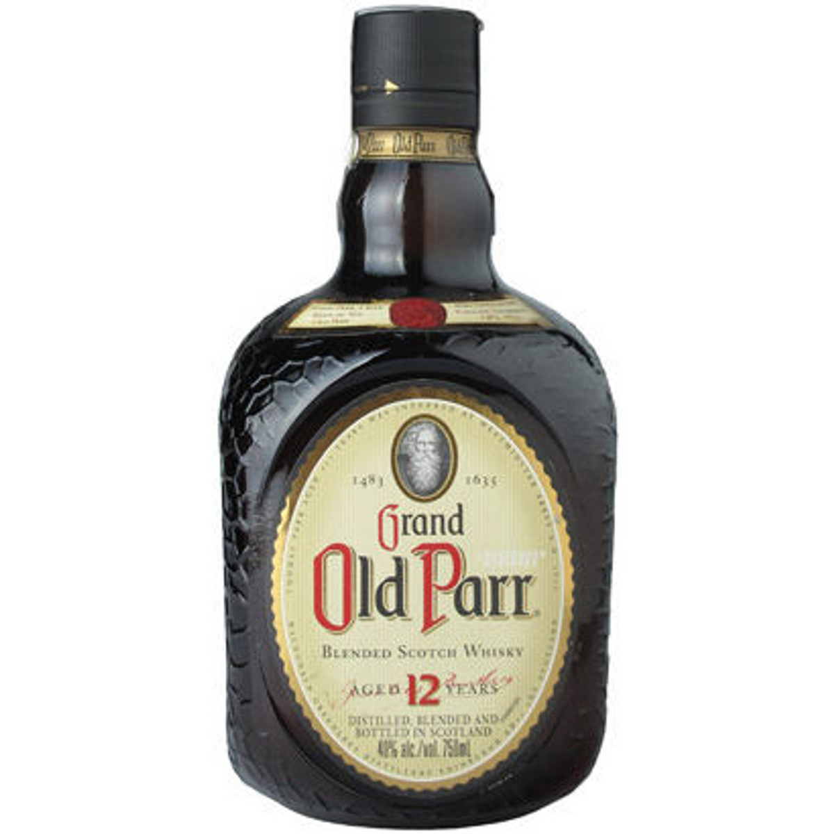 Grand Old Parr 80 Proof Aged 12 Years Blended Scotch Whisky Bottle