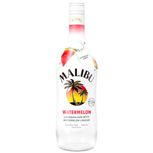 Malibu Caribbean Rum with Watermelon Liqueur Bottle