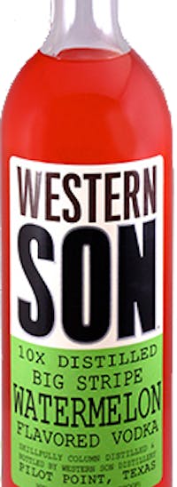 Western Son Watermelon 60 Proof Big Stripe Vodka Bottle