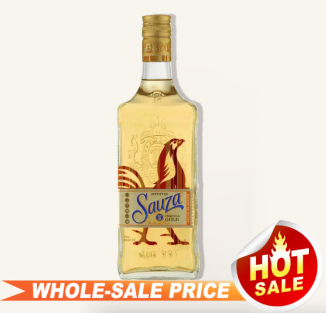 Sauza Hacienda Gold Tequila Bottle