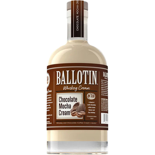 Ballotin Whiskey Cream Chocolate Mocha Cream Liqueur Bottle