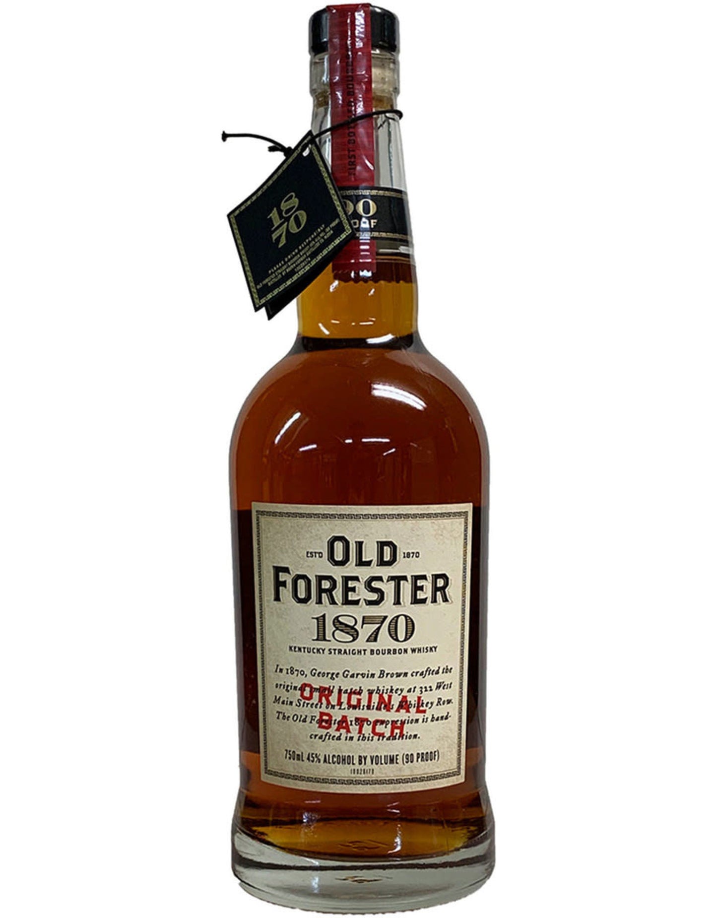 Old Forester 1870 Original Batch Bourbon Whiskey Bottle