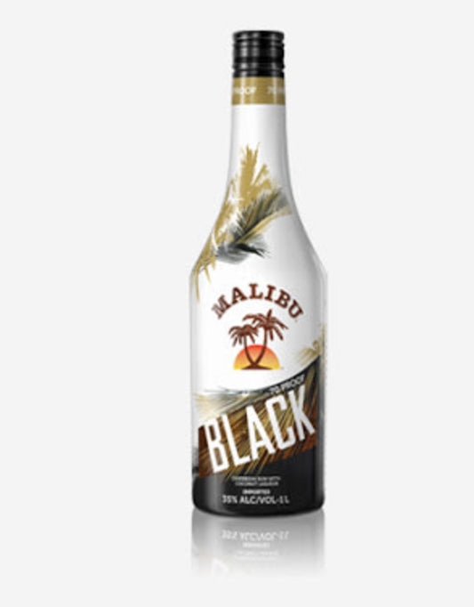 Malibu Black Rum with Coconut Liqueur Bottle