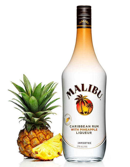 Malibu Caribbean Rum with Pineapple Liqueur Bottle