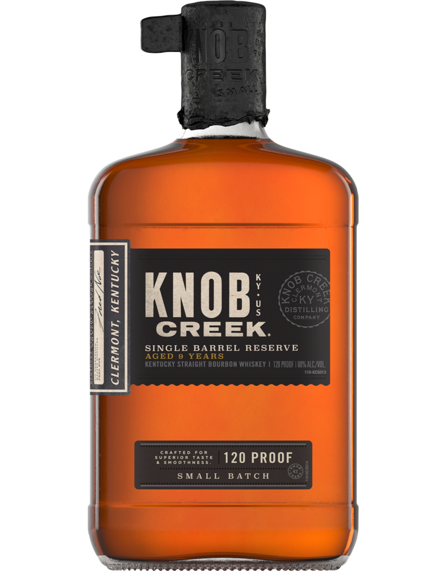 Knob Creek 120 Proof 9 Year Single Barrel Reserve Kentucky Straight Bourbon Whiskey Bottle