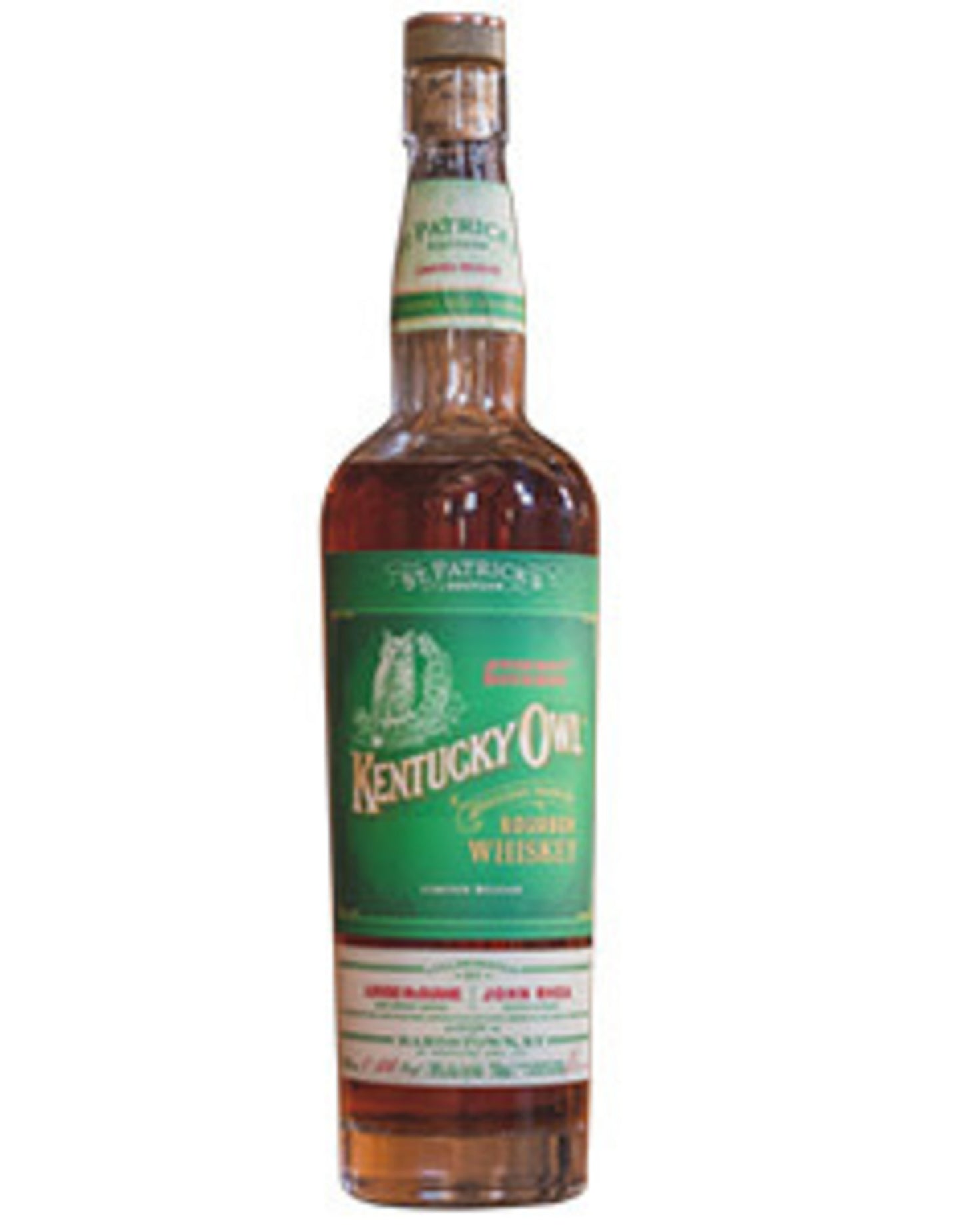 Kentucky Owl St. Patrick's Edition Straight Bourbon Whiskey Bottle