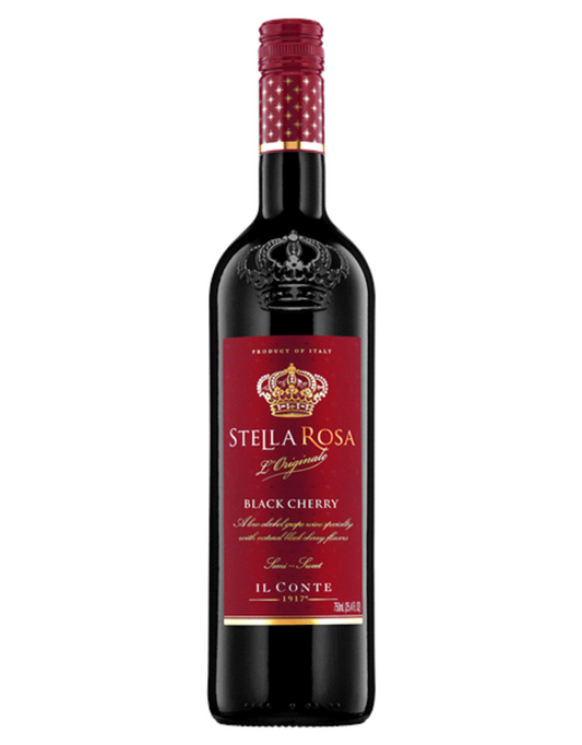 Stella Rosa Black Cherry Semi-Sweet Red Wine Bottle