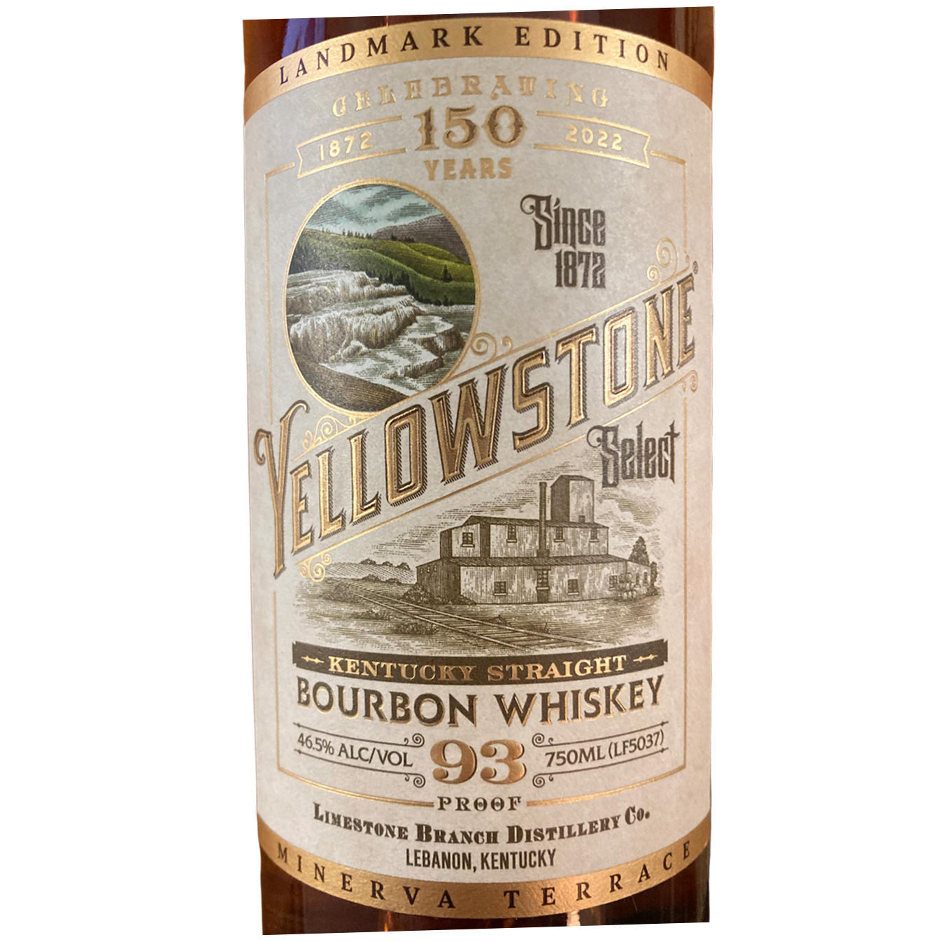 Yellowstone Select 93 Proof Bourbon Whiskey Bottle