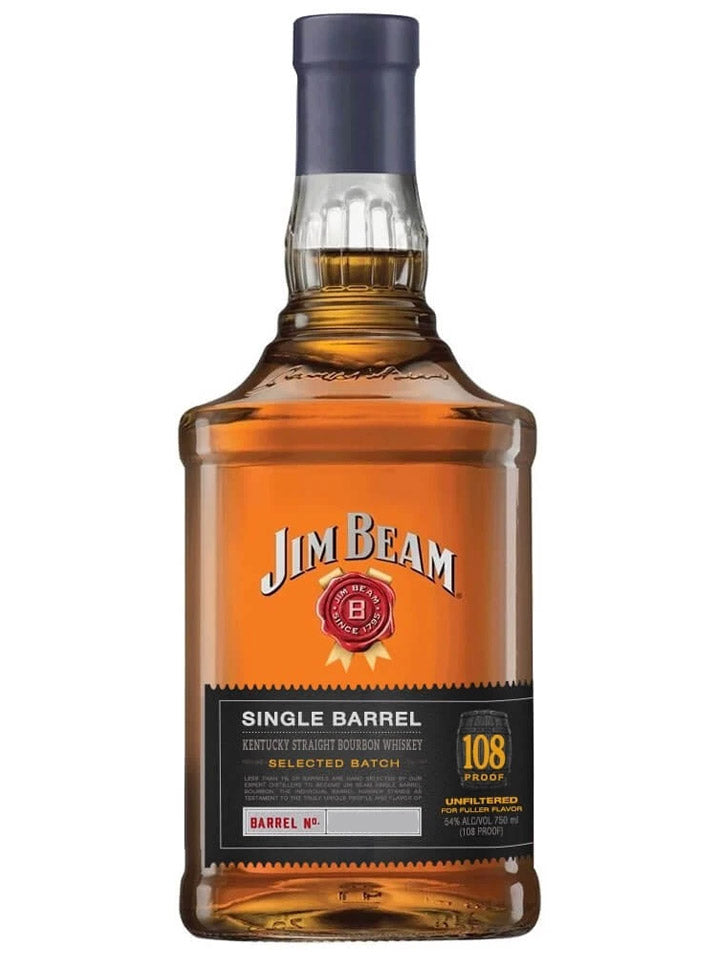 Jim Beam 108 Proof Single Barrel Kentucky Straight Bourbon Whiskey Bottle