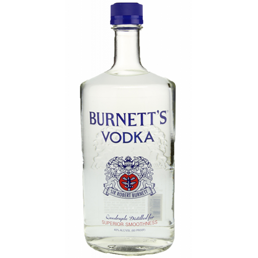 Burnett's 80 Proof Vodka Bottle