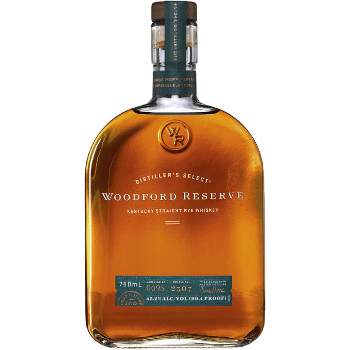 Woodford Reserve 90.4 Proof Distiller's Select Kentucky Straight Rye Whiskey Bottle