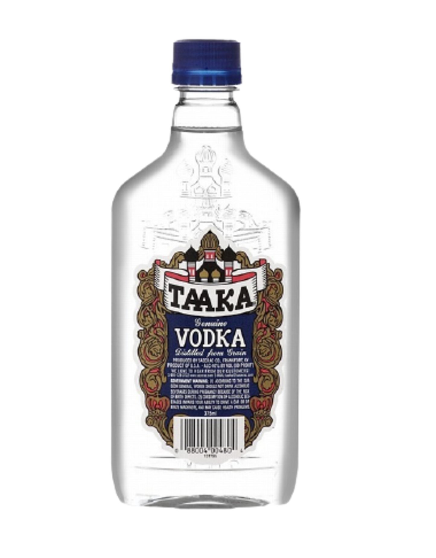 Taaka 80 Proof Genuine Vodka Bottle