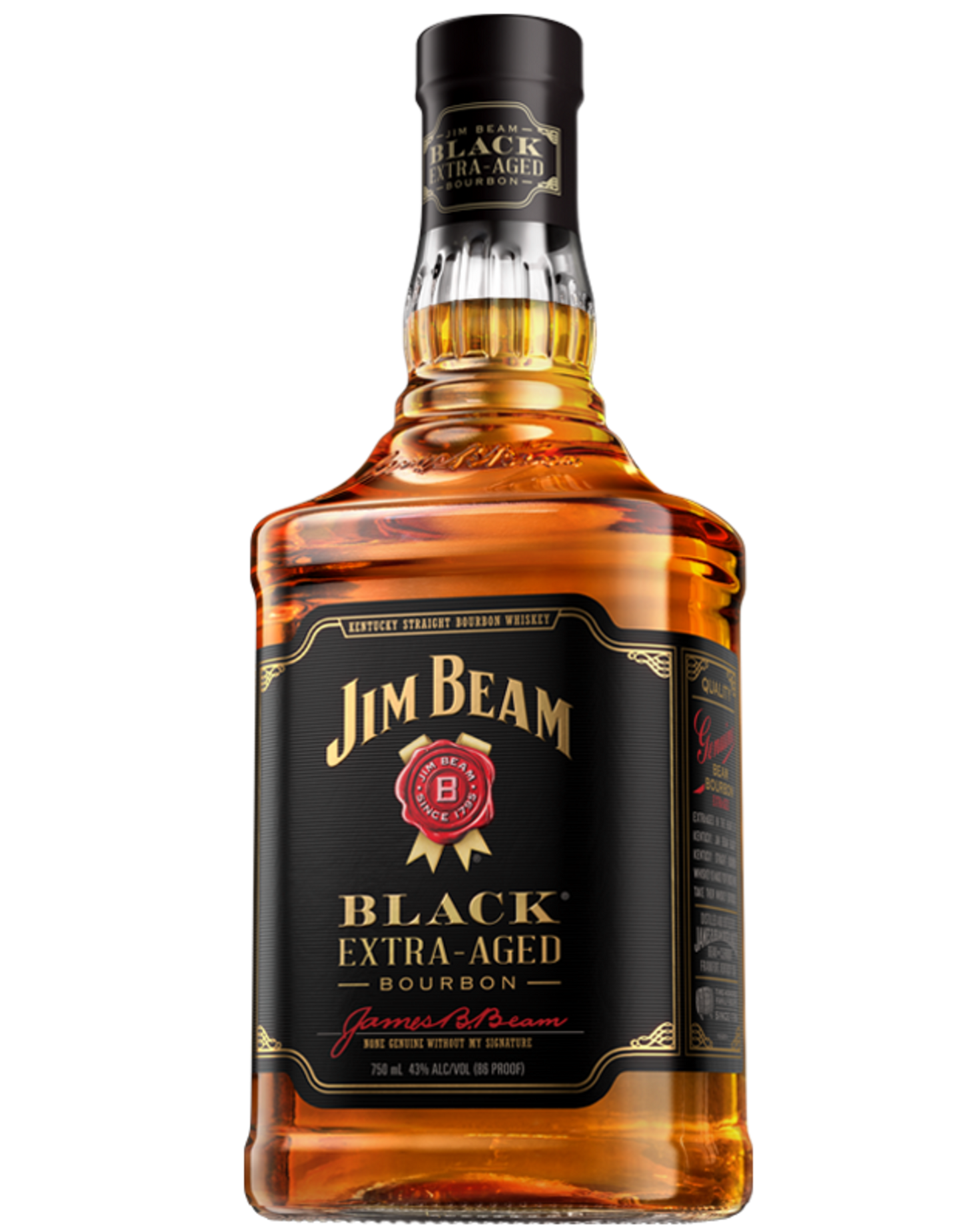 Jim Beam Black Extra Aged Kentucky Straight Bourbon Whiskey Bottle