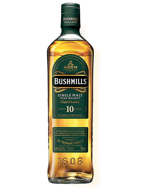 Bushmills Aged 10-Year Single Malt Irish Whiskey