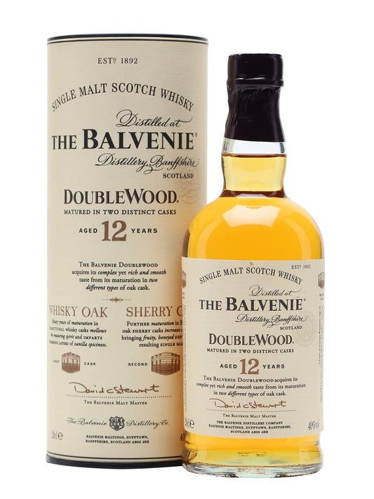 The Balvenie 86 Proof Aged 12 Years Doublewood Single Malt Scotch Whisky Bottle