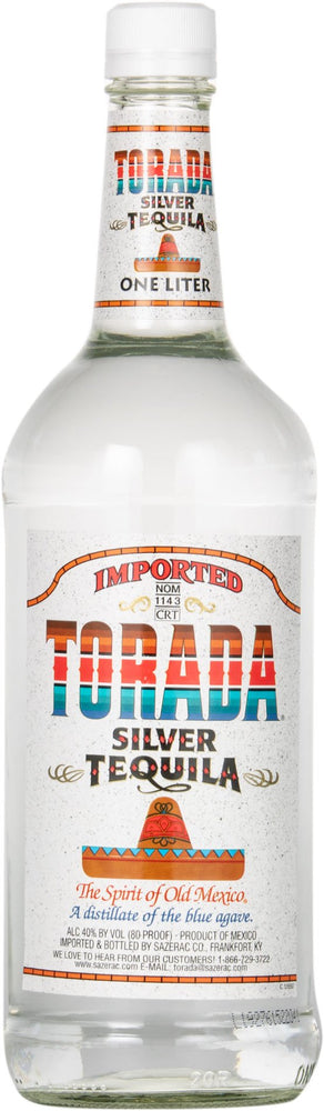 Torada 80 Proof Silver Tequila Bottle