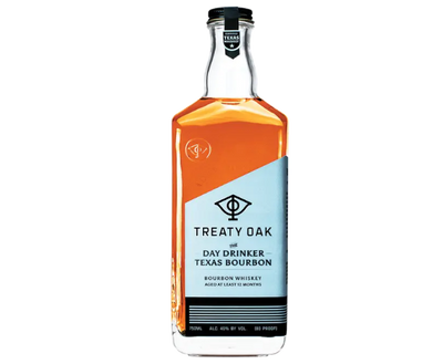 Treaty Oak The Day Drinker 80 Proof Texas Bourbon Whiskey Bottle