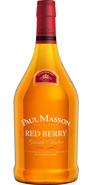 Paul Masson Grande Amber Red Berry Brandy Bottle