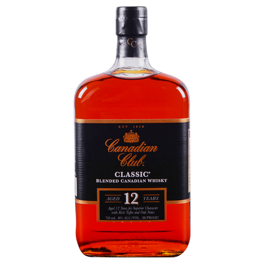 Canadian Club 12 Year Old Blended Whisky Bottle