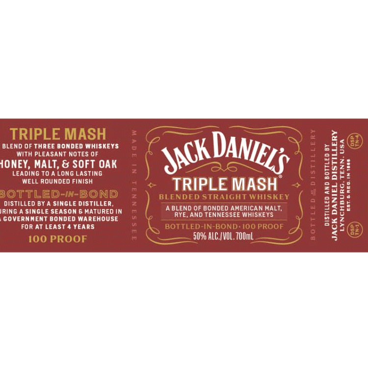 Jack Daniel's Triple Mash Tennessee Whiskey Bottle