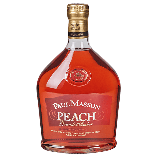 Paul Masson Peach Grande Amber Brandy Bottle