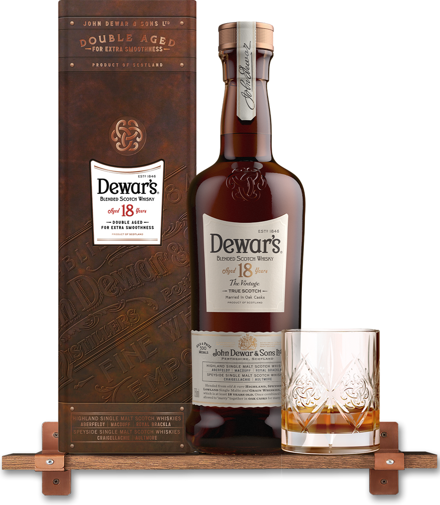 Dewar'S 18 Year Old The Vintage Blended Scotch Whisky Bottle