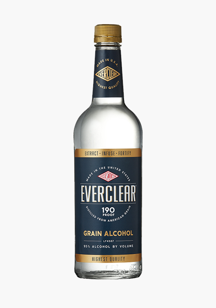 Everclear 190 Proof Grain Alcohol Bottle