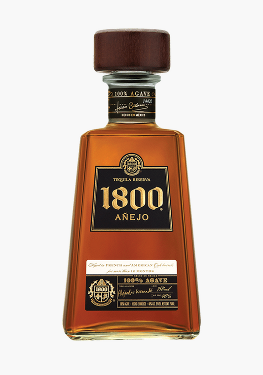 1800 80 Proof Anejo Tequila Bottle