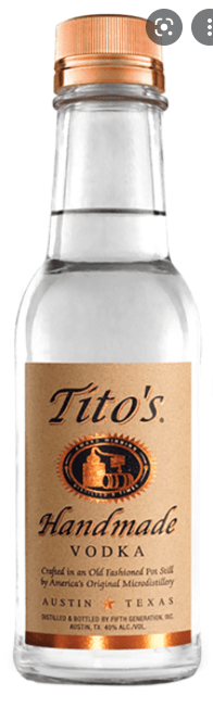 Tito's 80 Proof Handmade Vodka Bottle