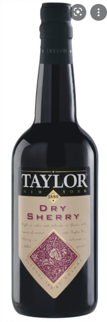 Taylor Wine Co. Dry Sherry Bottle