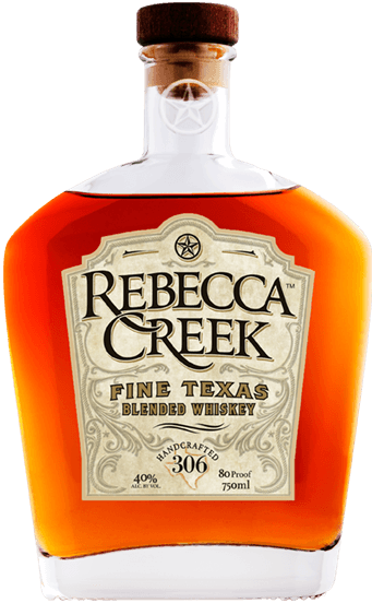 Rebecca Creek 80 Proof Blended Whiskey Bottle