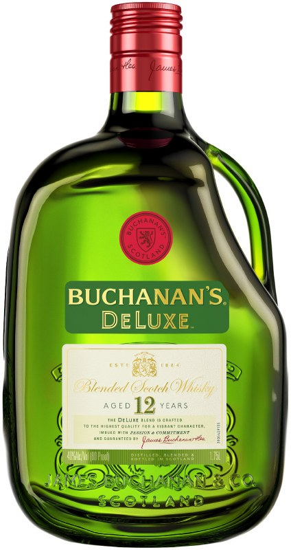 Buchanan's DeLuxe Aged 12 Years Blended Scotch Whisky Bottle