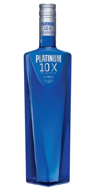 Platinum 80 Proof 10X Distilled Vodka Bottle