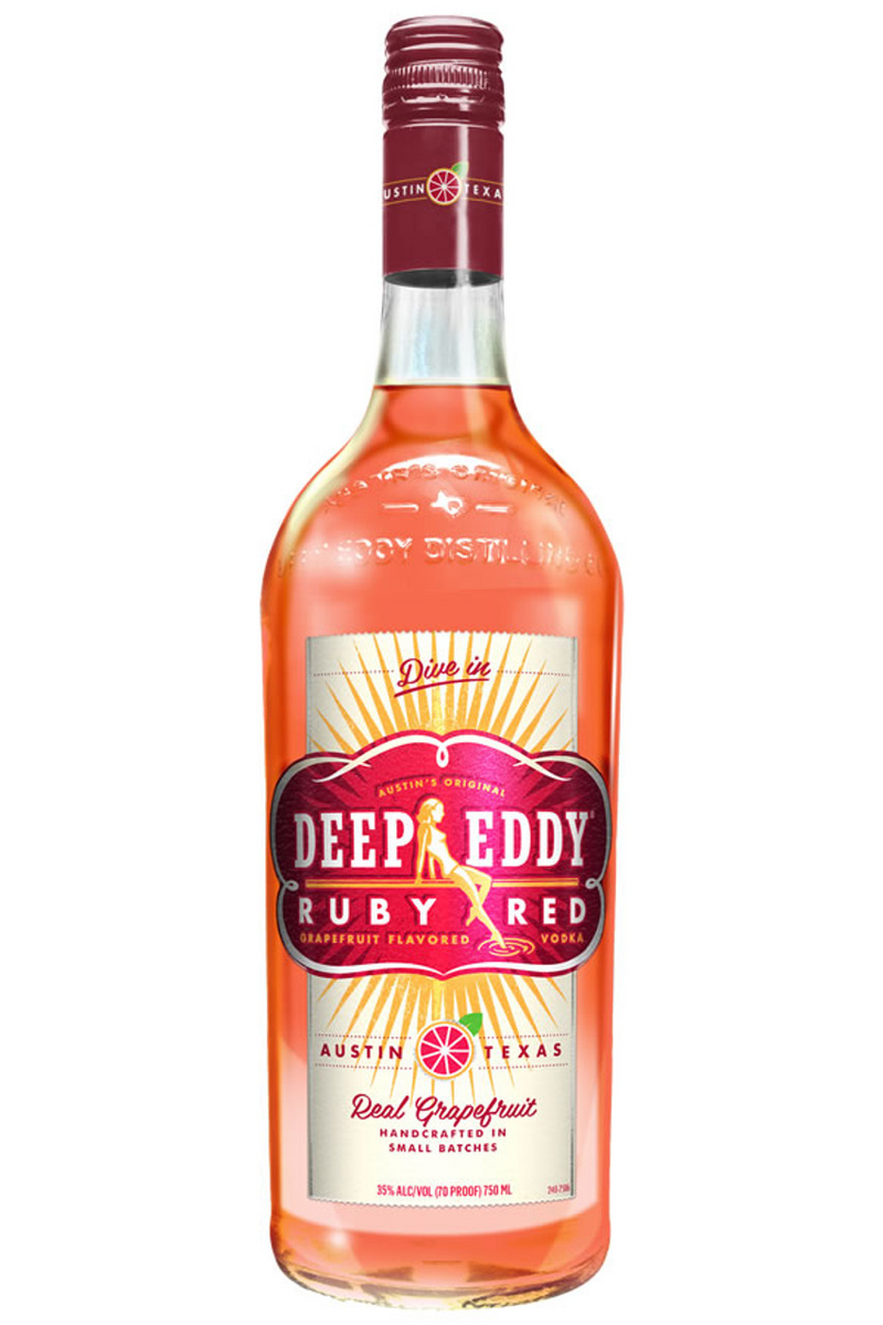 Deep Eddy Ruby Red Grapefruit Flavored Vodka Bottle