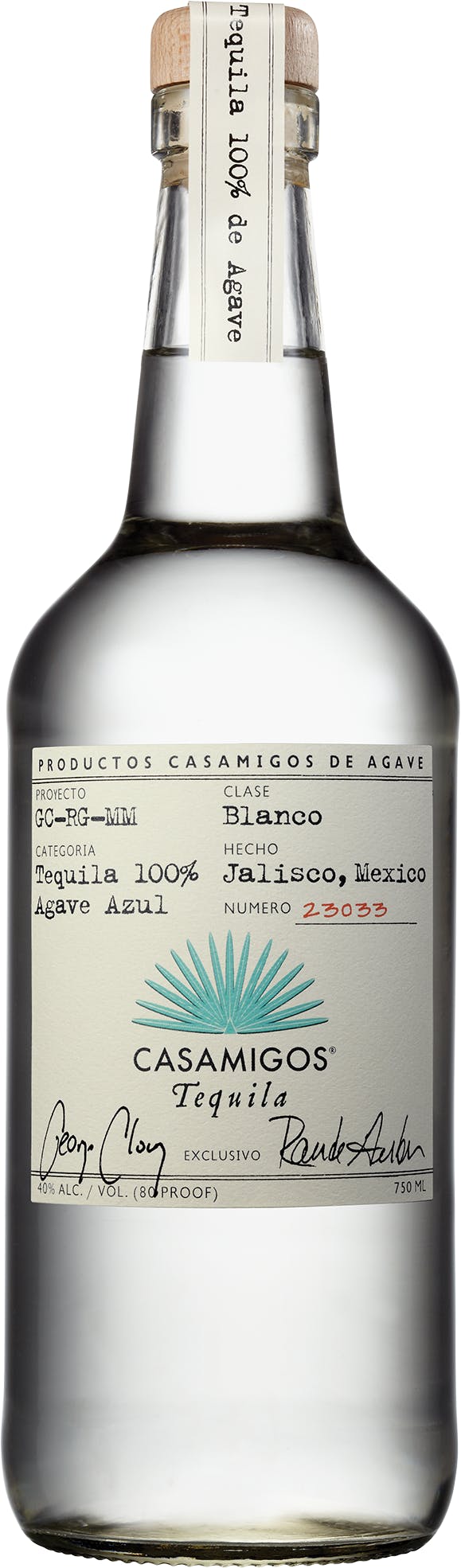 Casamigos 80 Proof Blanco Tequila Bottle