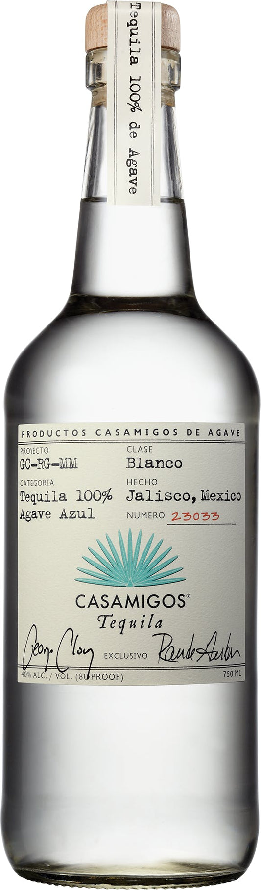 Casamigos 80 Proof Blanco Tequila Bottle